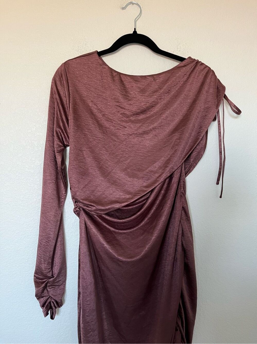 Collective Brown Ruched Dress by Love Whit - Picture 5 of 11